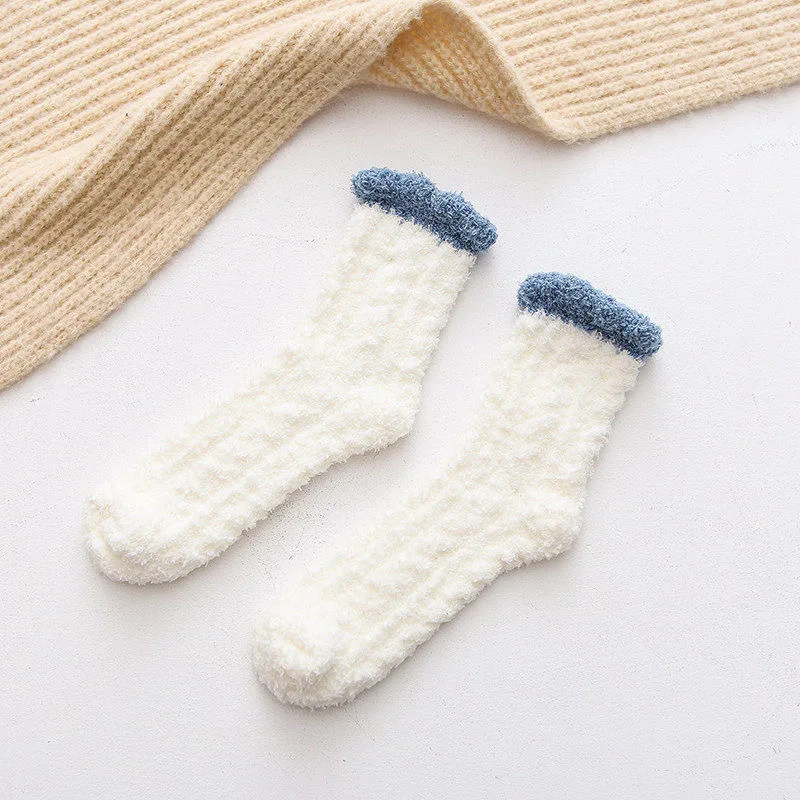 Unisex women winter women luxury custom cute cozy fuzzy fluffy slipper socks with grip