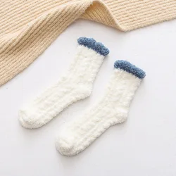 Unisex women winter women luxury custom cute cozy fuzzy fluffy slipper socks with grip