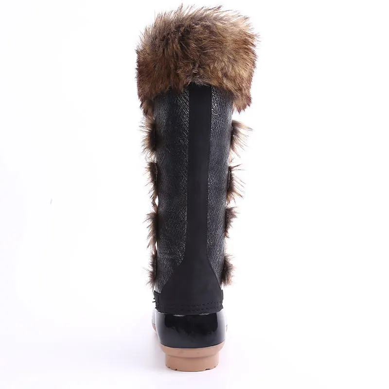 Wholesale Lace Up Waterproof Fashion Winter Duckboots Boots Women Shoes