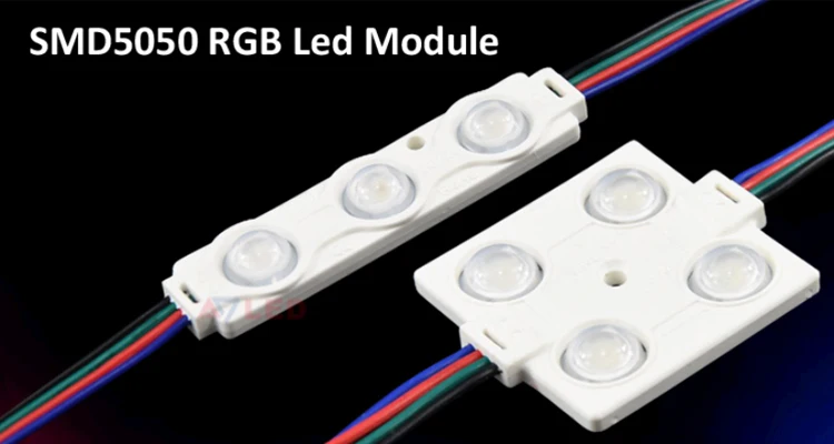20 шт. в серию светодиодных модулей для знаков DC12v светодиодный модуль RGB 5050