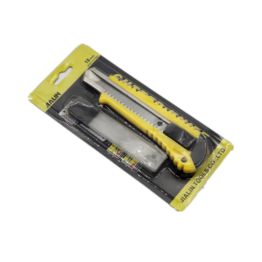 18mm plastic paper cutting knife, auto lock snap-off utility knife