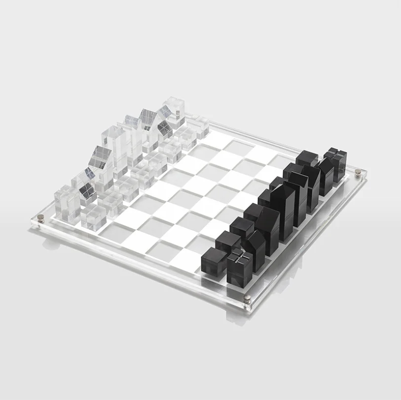 Chess Pieces Plastic Colored Gift Acrylic Chess Set