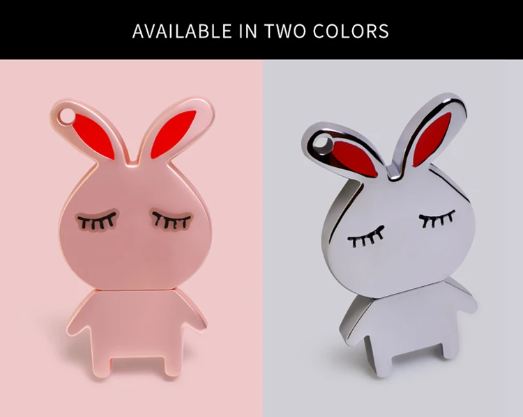 Cartoon cute metal USB stick rabbit shape128mb 256gb 512gb 8gb pen drive128gb 64gb 32gb Usb flash drive