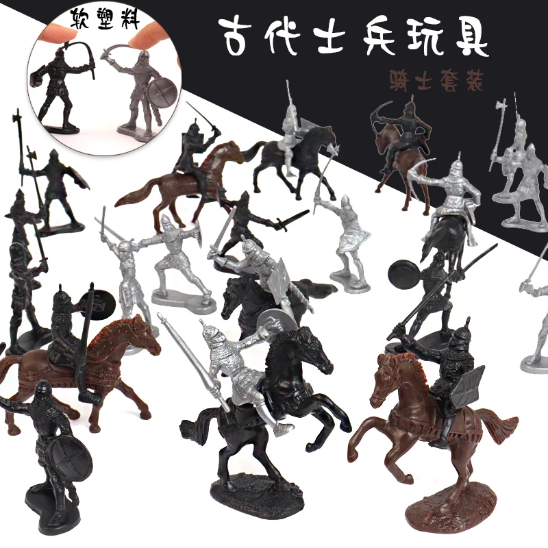 High Quality Custom 28pcs Roman Toy Soldiers Mini Army Play Set Plastic Action Toy Figures
