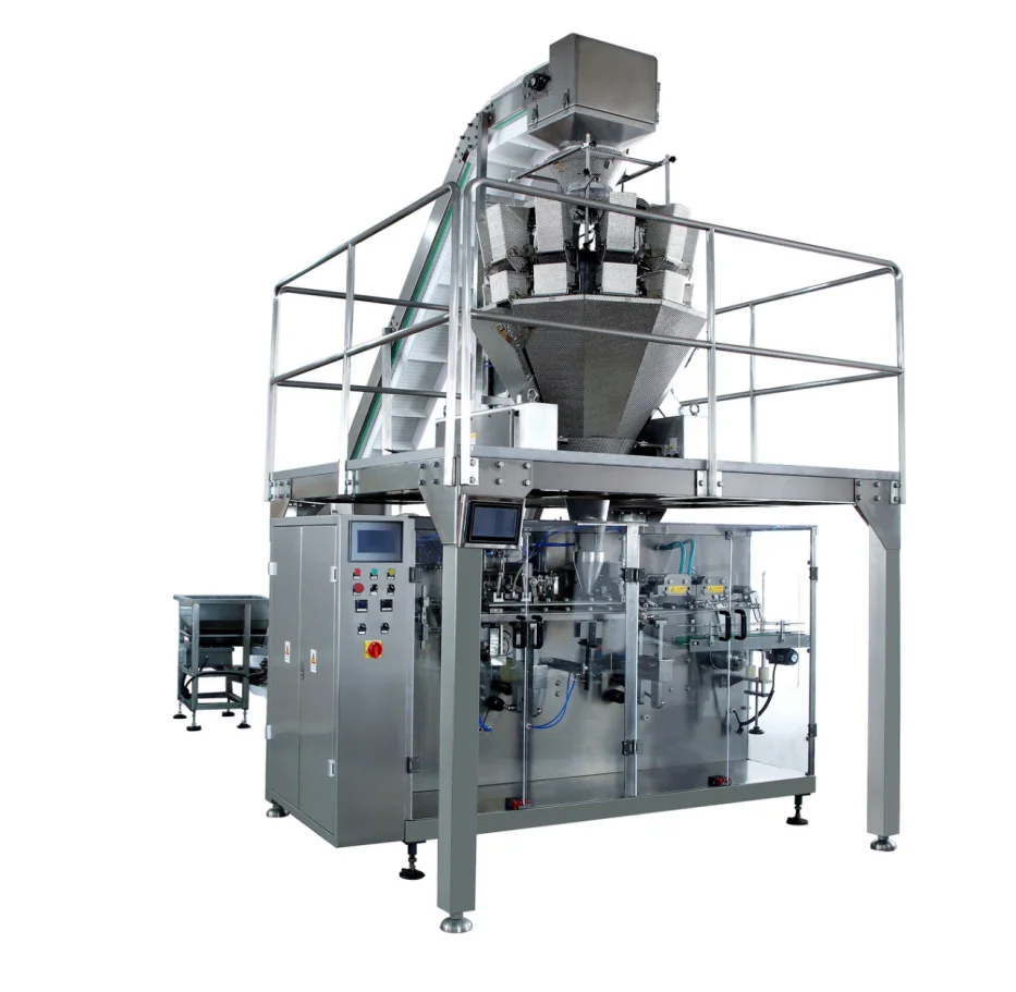 ZK-210 Automatic Aseptic Rotary Dry ilk Coffee Coconut Stand Up Pouch Powder Filling And Sealing Packing Machine Milk