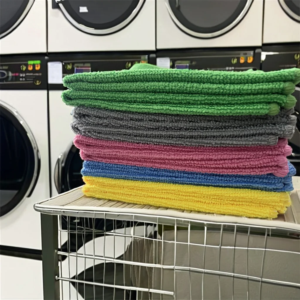 Absorbent window kitchen car detailing products microfiber glasses reusable cleaning cloth care detailing with logo
