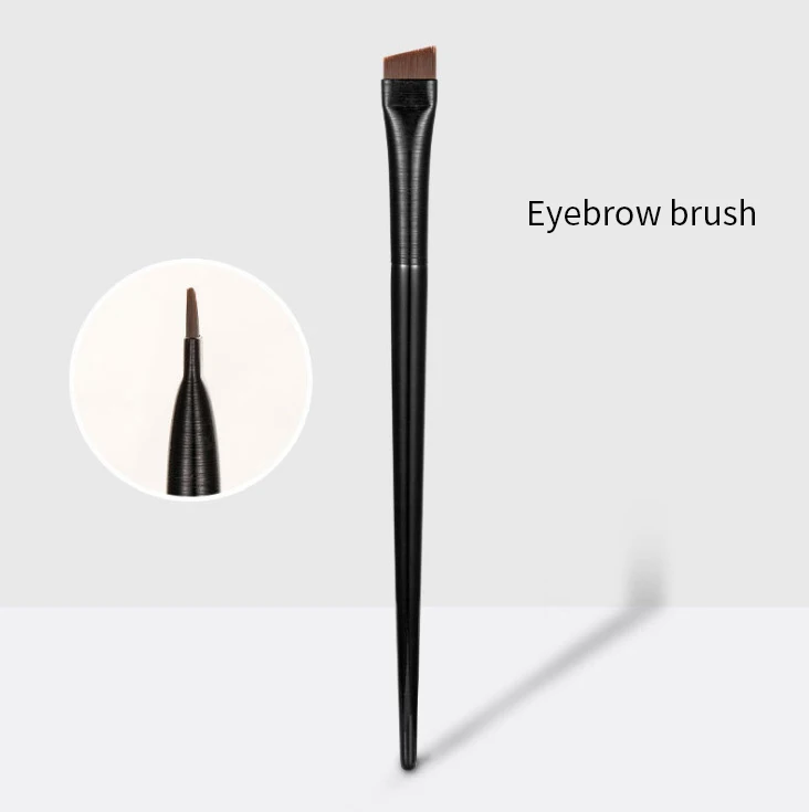 Portable Brow Liner Contour Brush Super Thin Flat and Straight Outline Eyeliner Brush Angled Sharp Fine Oblique Eyebrow Brush