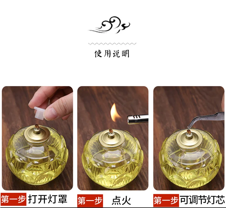 30 hours before the buddha lotus lamp long bright burning oil lamp for the buddha househ butter lamp