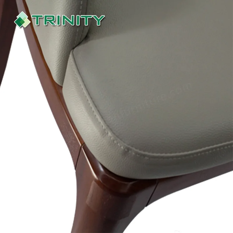 5 Star Modern Nordic Design Upholstered Pu Leather Wood Hotel Dining Room Chairs