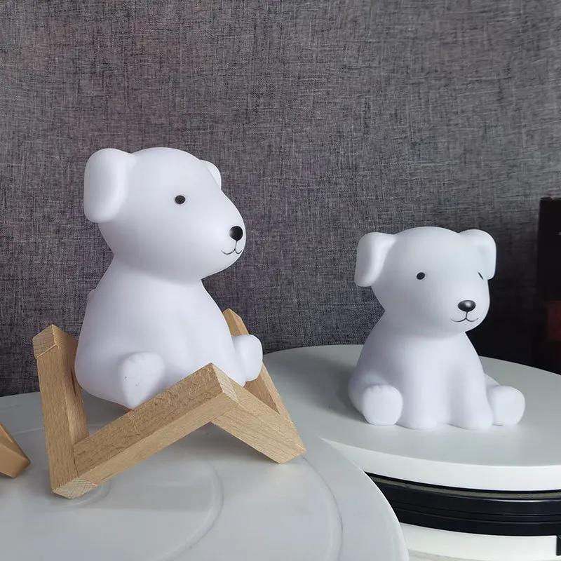 Led Children Baby Cartoon Puppy Lamp Table Night Light Sleep Lights For Bedroom