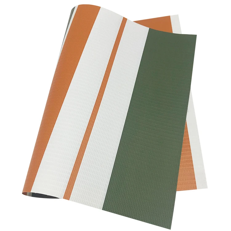 Carpet Design Tarpaulin Sunshade Mesh Material Pvc Striped Tarpaulin