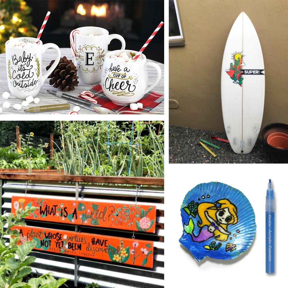 Acrylic Paint Pens for Rock Painting, Stone, Ceramic, Glass, Wood, Canvas