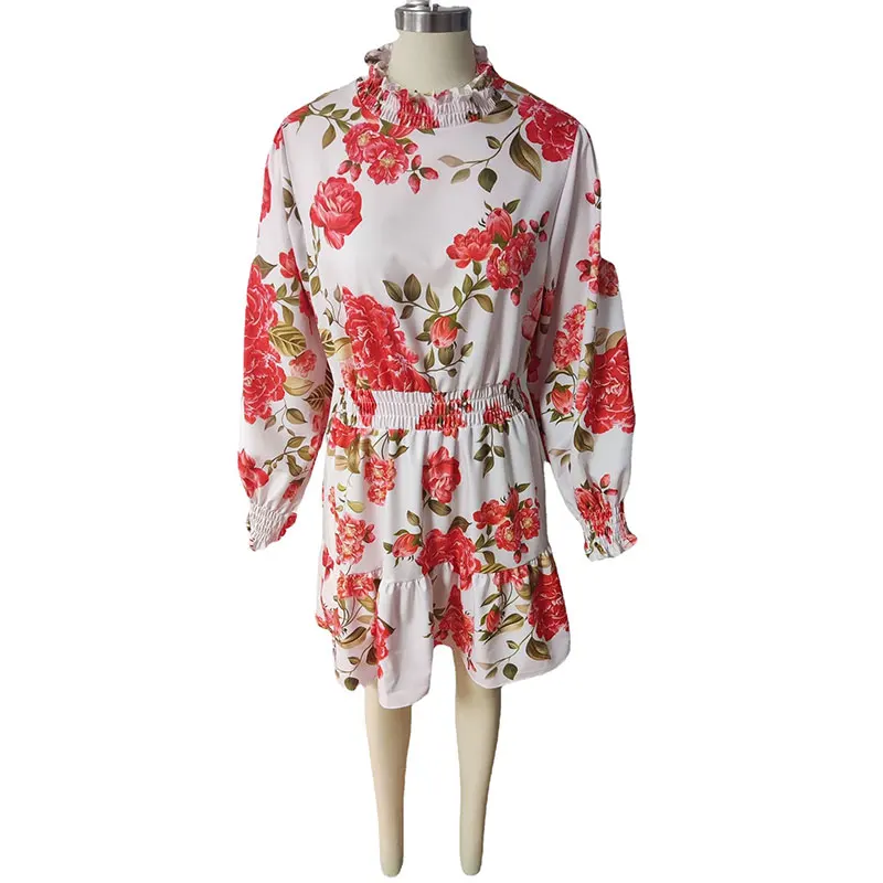 Trendy Women Dresses Fashion Casual Dress Women Floral Printed Maxi Women Dresses Sundress