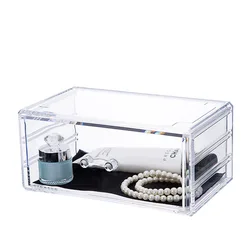 Clear drawer storage box makeup organizer box acrylic desktop organizer drawer stack in combination storage