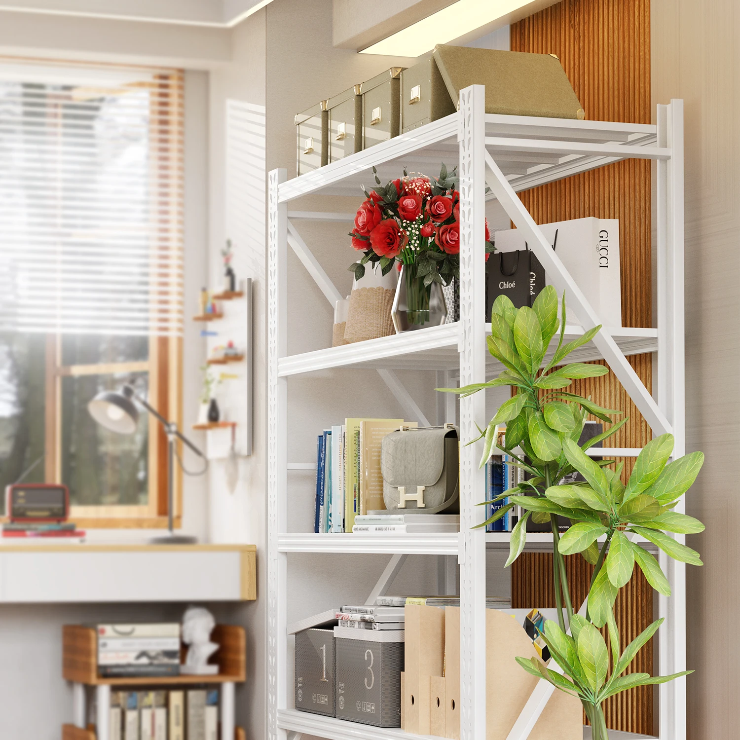 High Quality 4 Tiers Steel Metal Metro Office Garage NSF Wide Chrome Wire Shelf Adjustable Metal Shelving Kitchen Storage