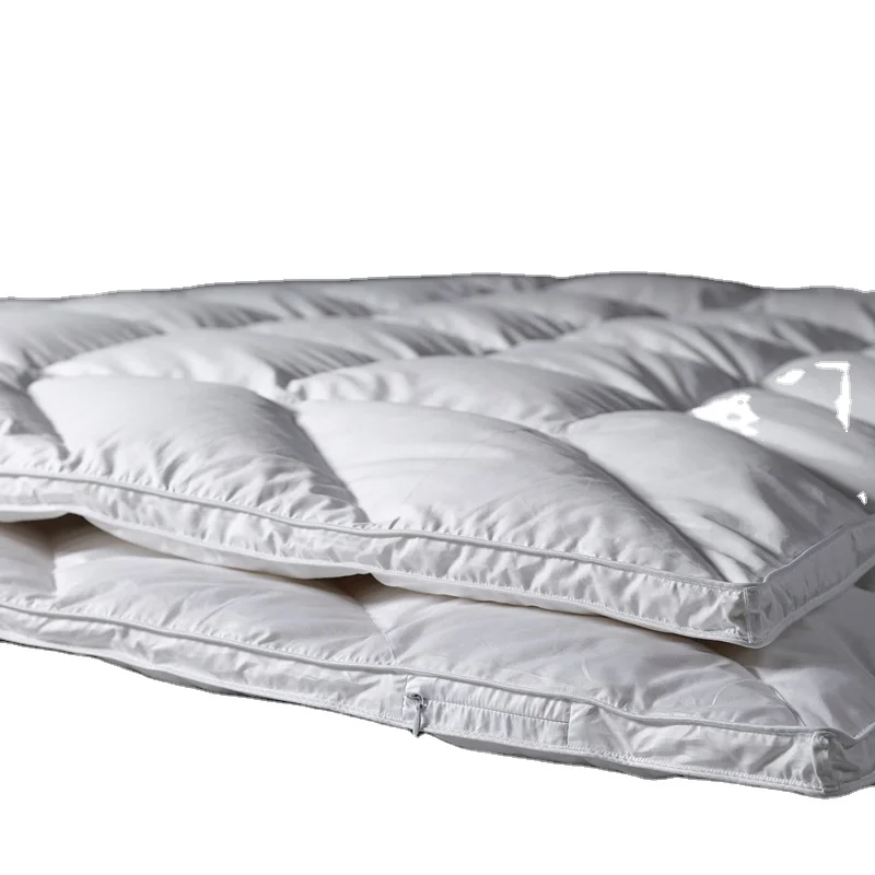 Best Service Down Proof Cotton Cover Filled with White Duck Goose Feather Stitching Duvet Blanket Quilt