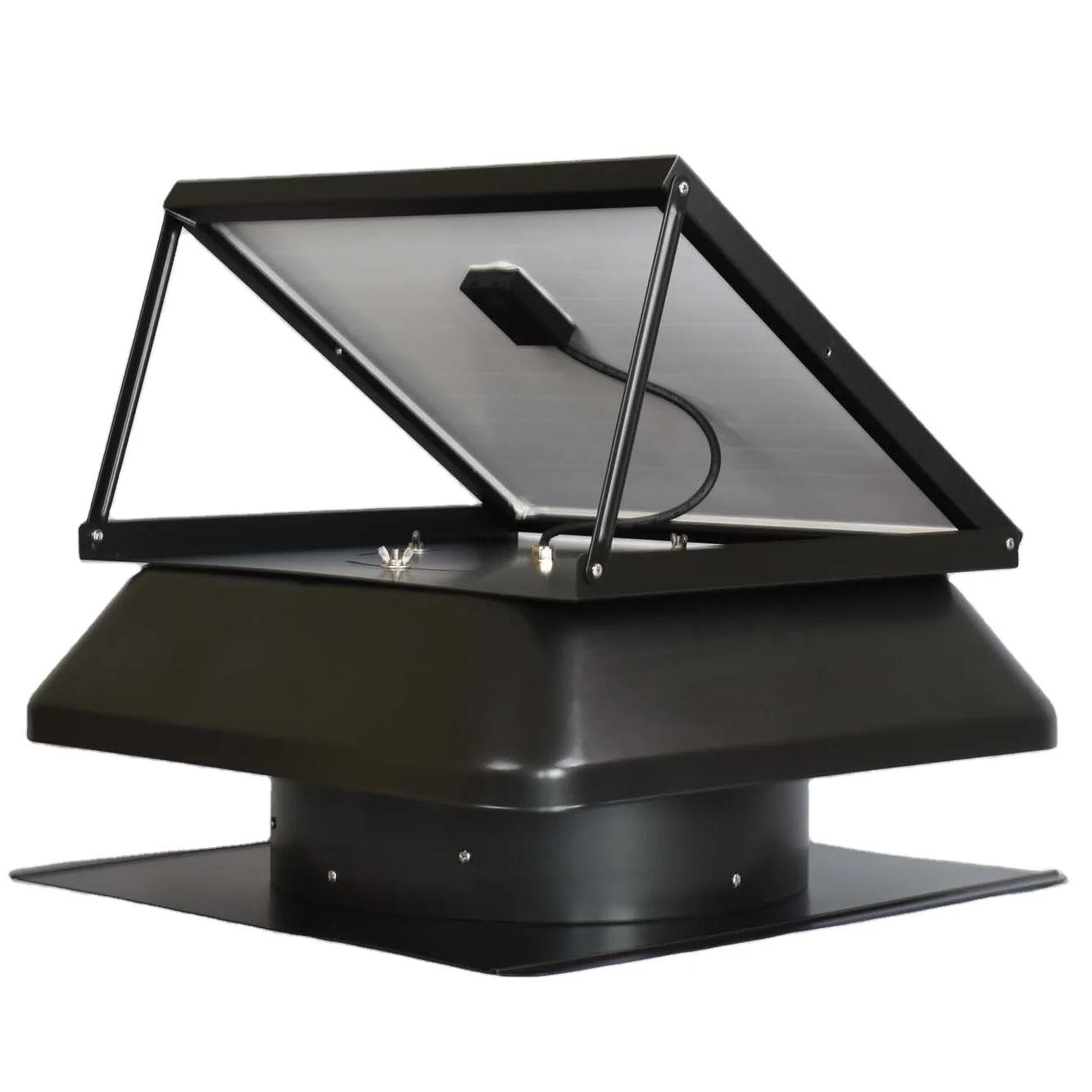 Solar roof vent fan heat extractor solar power system home exhaust fan axial 14 inch solar attic ventilation fan