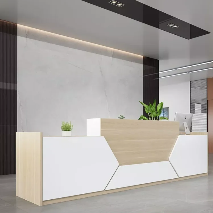 Hot Selling High Quality Modern Furniture Standard Size Hotel Reception Desk reception desk front