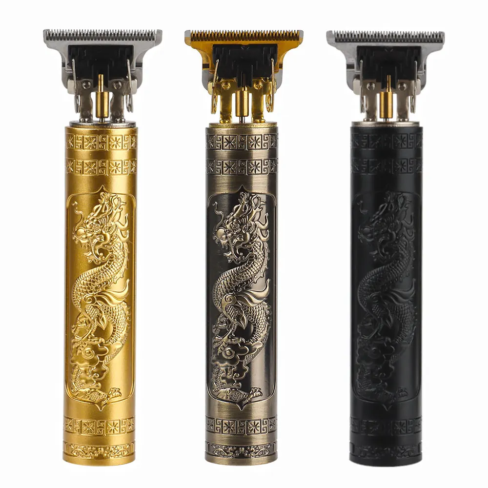 High Quality Cordless Vintage Dragon T9 Plastic Hair Trimmer Clippers Beard Haircut Grooming Electric Hair Cut Machine