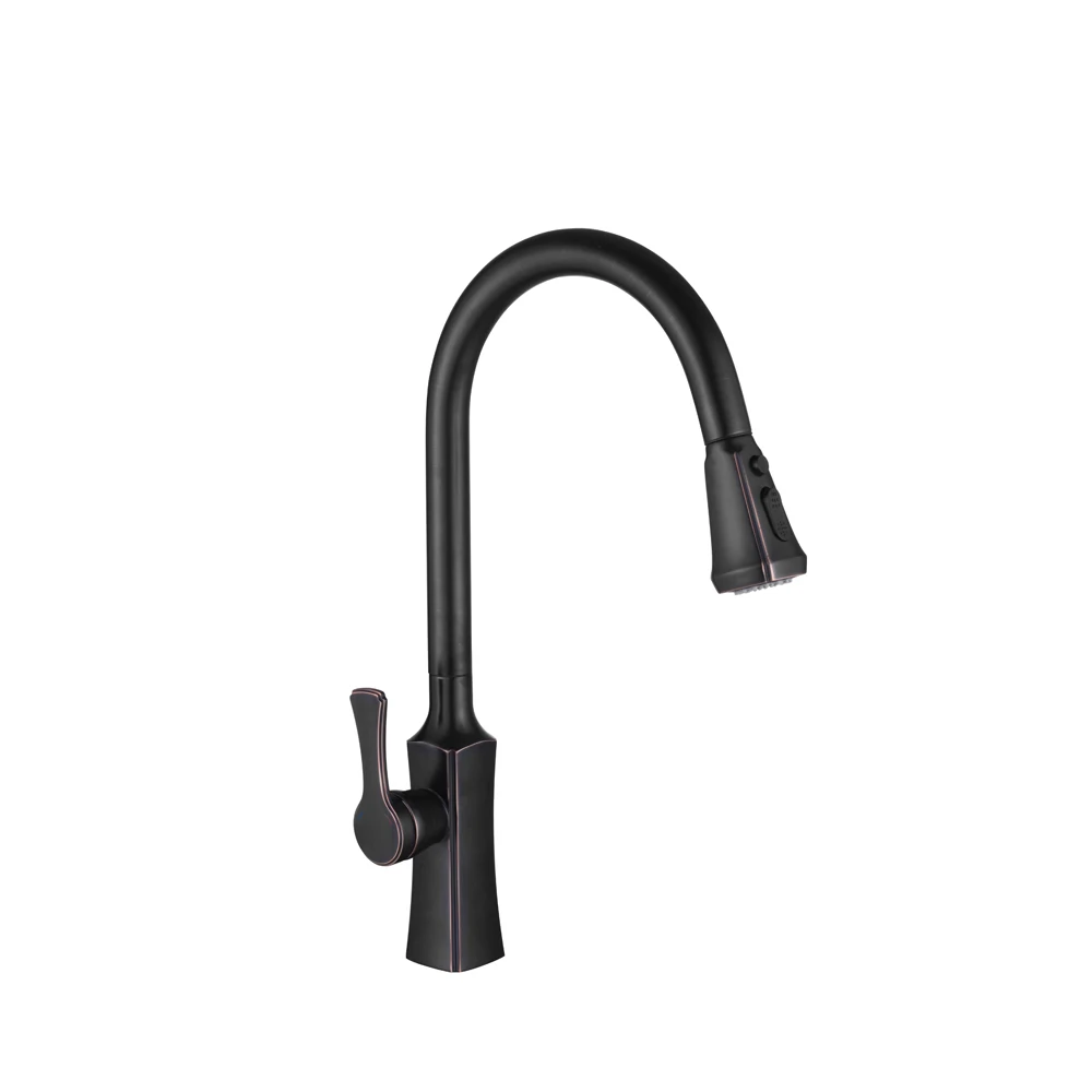 Kaiping Modern design kitchen mixer brass singe lever chrome square sink faucet hot and cold water kitchen sink tap