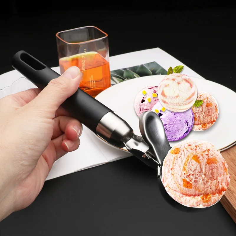 The New 304 Stainless Steel Watermelon Fruit Ice Cream Scoop Can Be Pressed