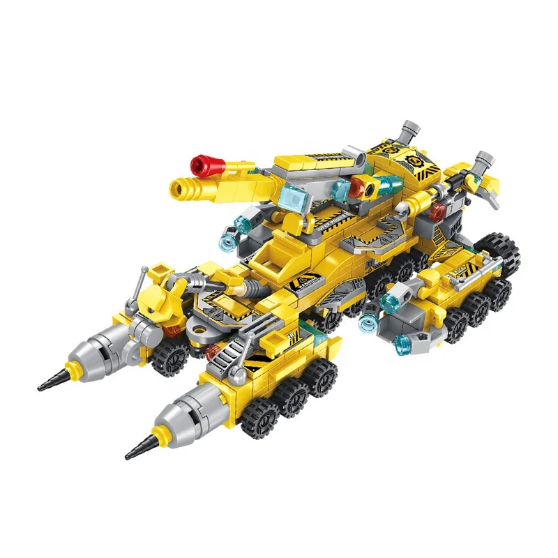 Panrose 633019 composite engineering truck fire truck robot assembly small particles children boy assembly play