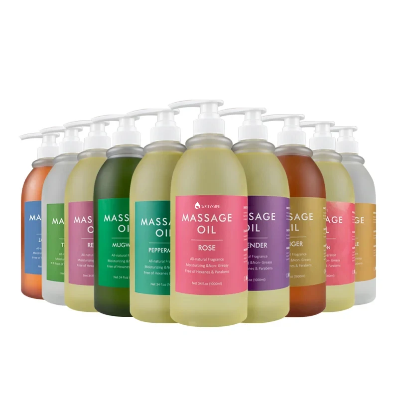 pump head body massage oil 1000ml & 100ml thai spa oil
