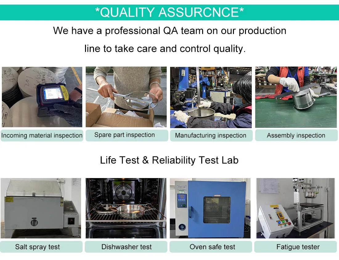 Realwin non stick cooking ware stainless steel cookware set kitchen with glass lid