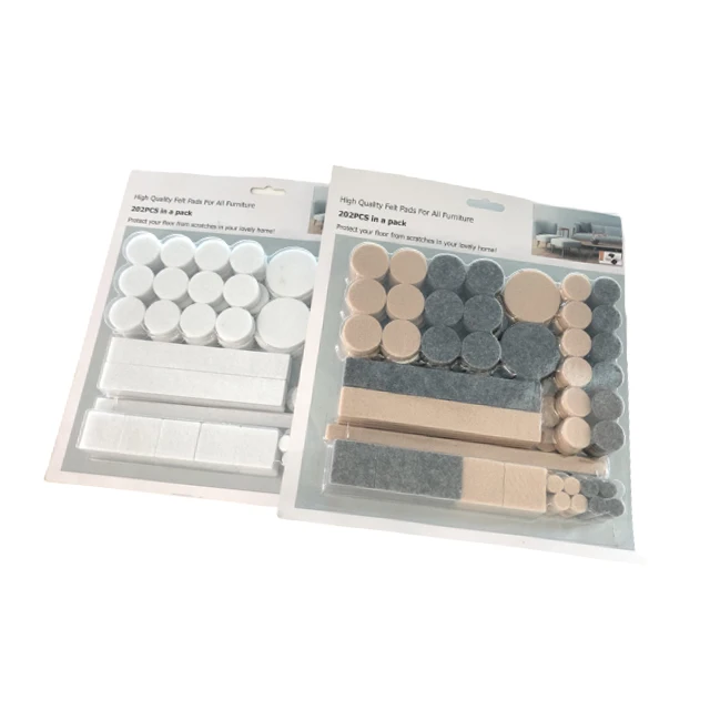 202 PCS Felt Pads Set For Furniture Chair Legs Bulk Self Adhesive Hardwood Floor Protector and Noisy Stopper