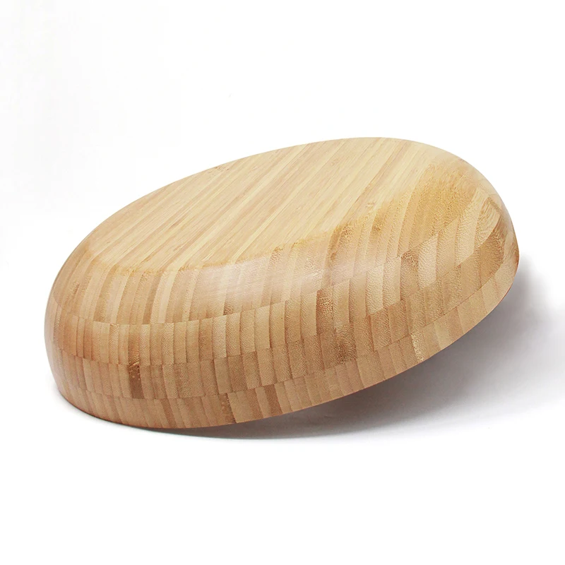 Wholesale 100% Natural Bamboo Salad Bowl Handmade Customized Round Bowl Fruit Salad Bowl for Kitchen