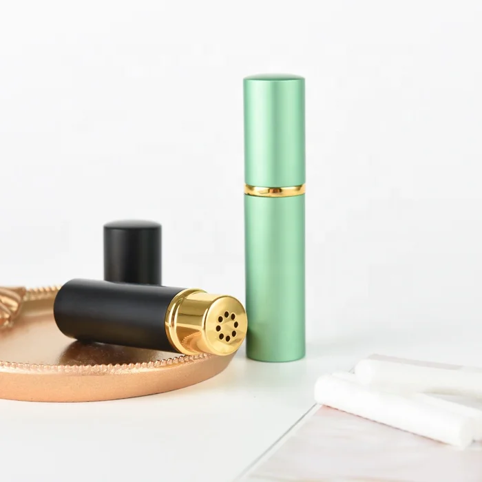 Essential Oil Aromatherapy Blank Nasal Inhaler Tube Bottles Refill Metal Aluminum inhaler