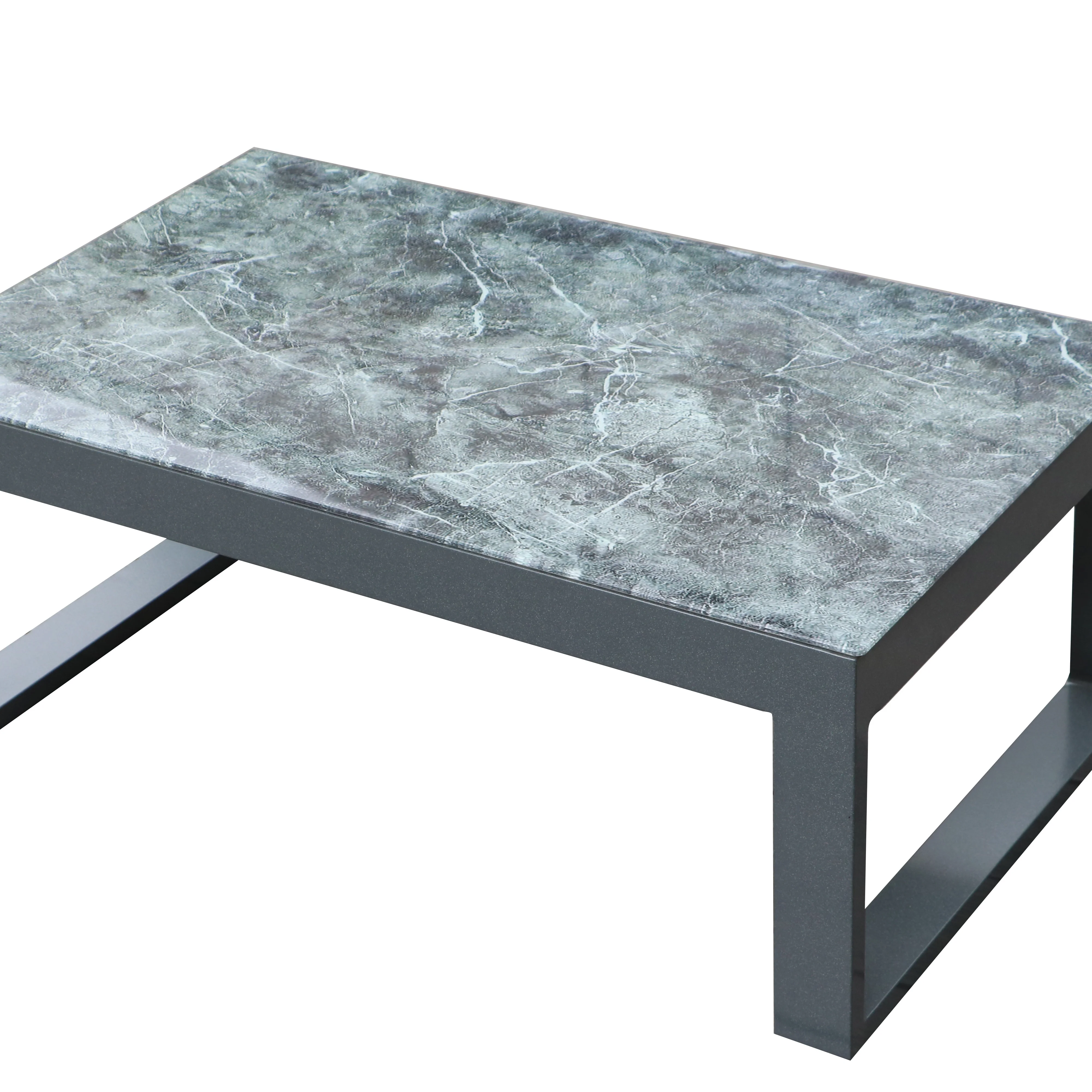 Aluminum metal frame Outdoor garden villa Coffee lounge sofa pull out section sofa