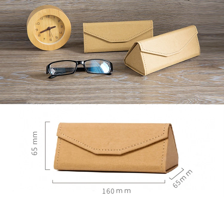 custom print logo luxury brand pu sunglasses package case kraft box
