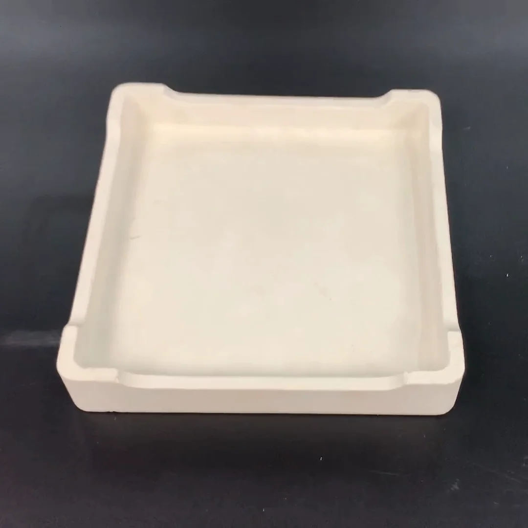 High purity square  ceramic sagger crucible for battery cathode material