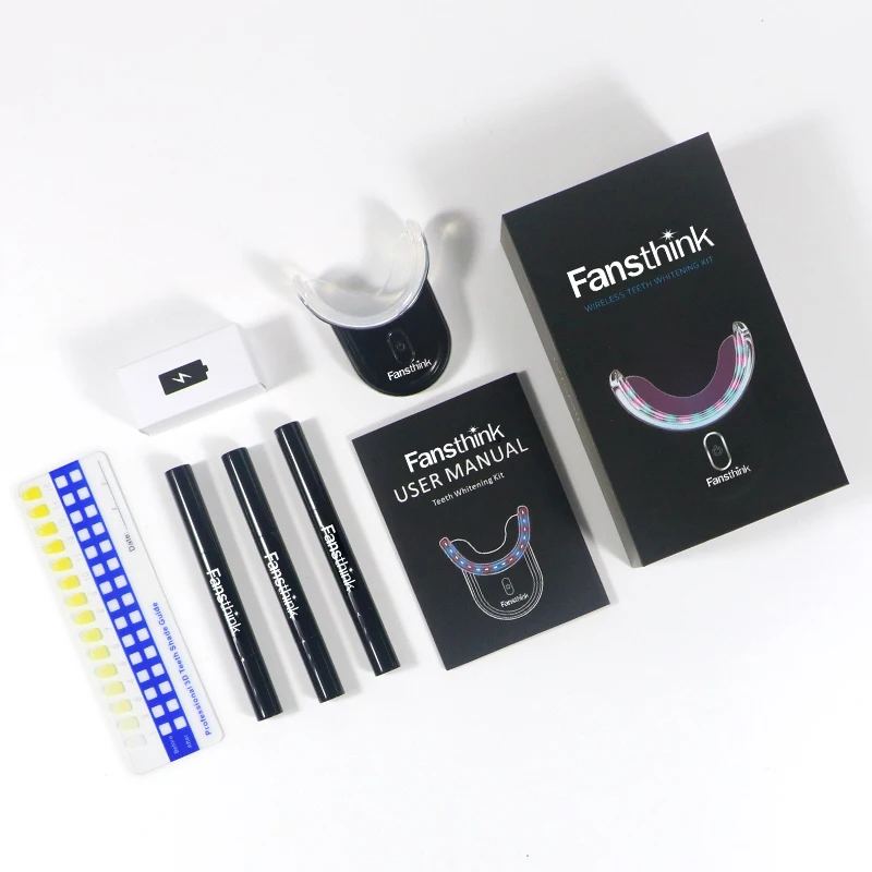 Fansthink Teeth Whitening Kit Private Logo Teeth Whitening Kit Gel Pen Wireless Led Light Teeth Whitening Home Kit