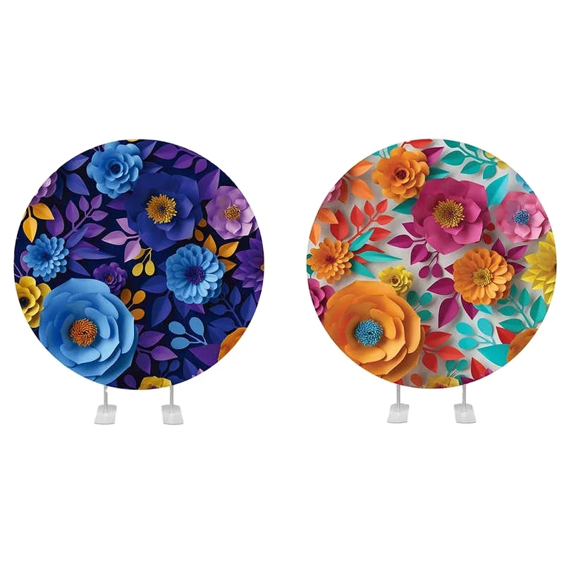 Hot Sale Tension Fabric Display Portable Round Wedding Stage Backdrop Stand Or Party Decoration