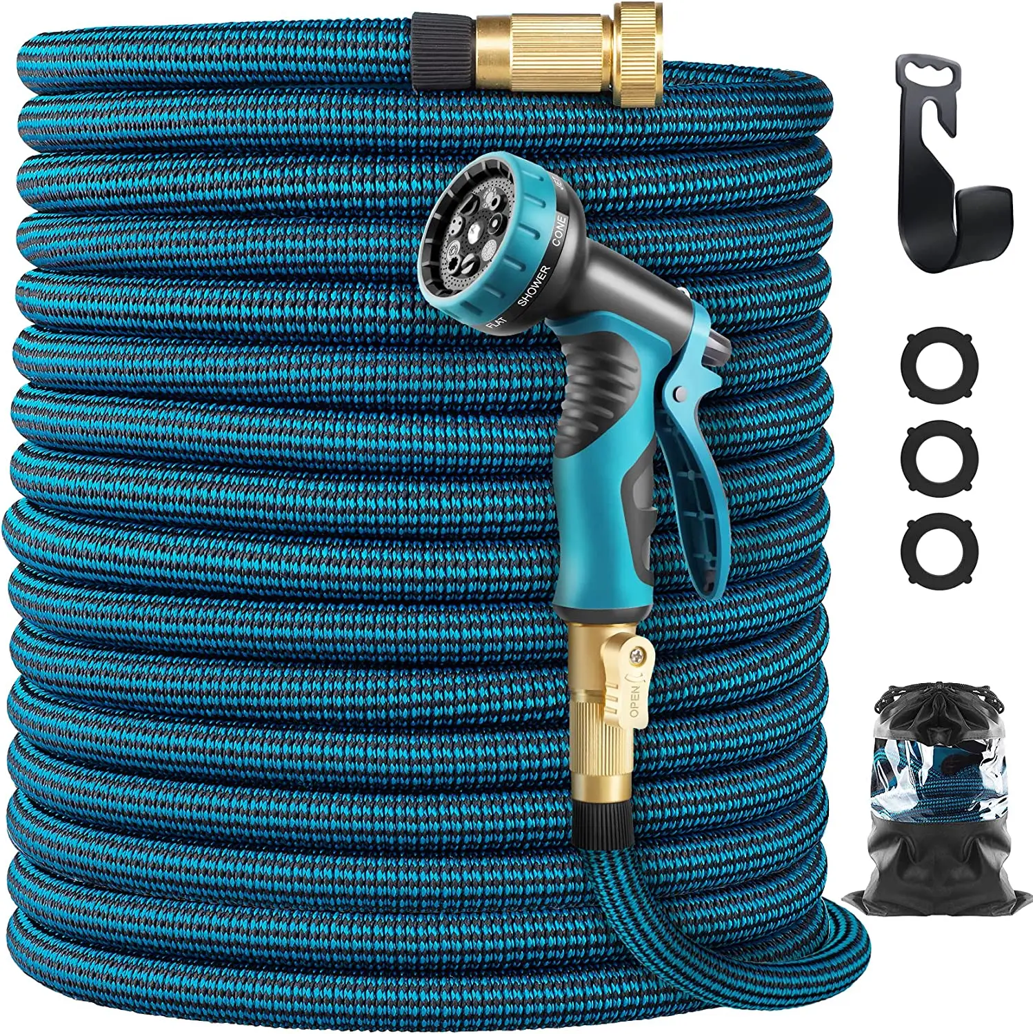 Garden watering sprinkler head watering artifact telescopic watering pipe courtyard balcony home garden hose