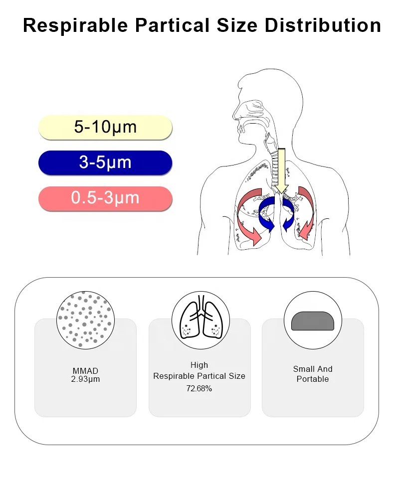 Small Handy Medical Equipment Low Noise DC Compressor Nebulizer for Kids & Adults Home & Hospital Use