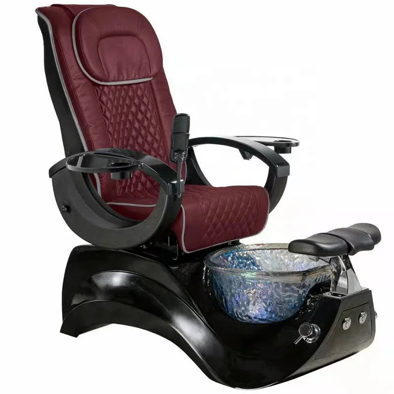 Hot Sale Luxury Pu Leather Beauty Salon Nail Pedicure Chair With Foot Spa Massage
