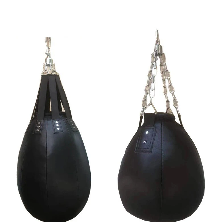 Manufacturers Boxing Cowhide Microfiber Solid Water Drop Pear Shaped Punching Bag