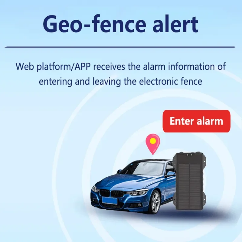 Solar panel 2g 4g vehicle container truck fish boat wireless GPS tracker supports 808 protocol with management system