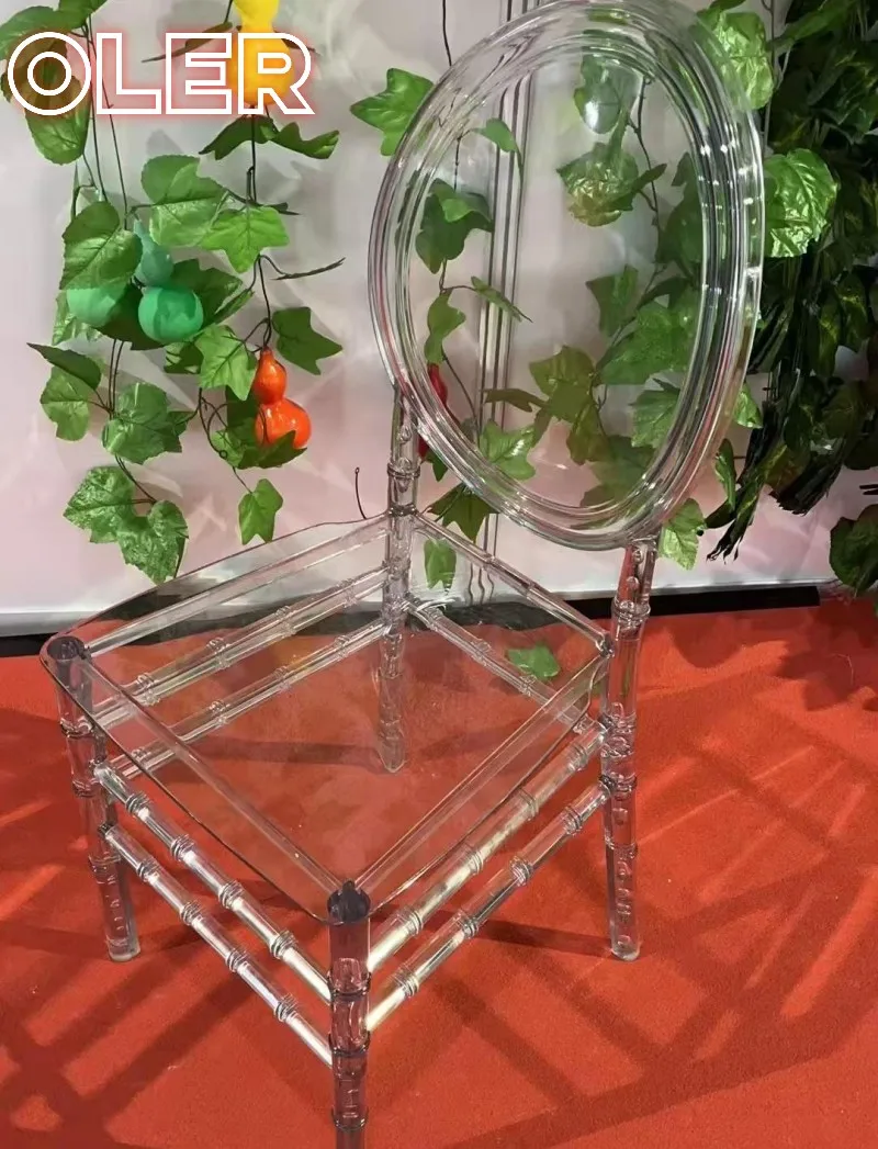 Modern Furniture Polycarbonate Dining Crystal Transparent Plastic Clear Acrylic Ghost Chair with Arms