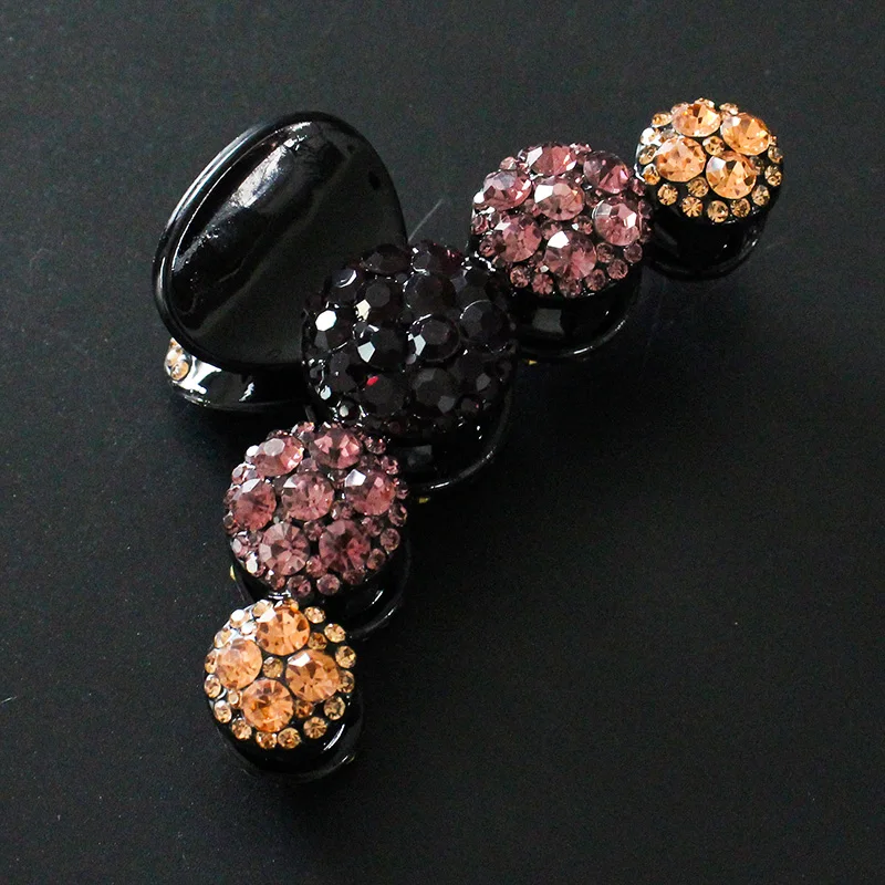 Crystal Hair Claws Colorful Shiny Hairclip Barrettes Women High Quality Hair Clip Rhinestone Hairpins Hair Accessories
