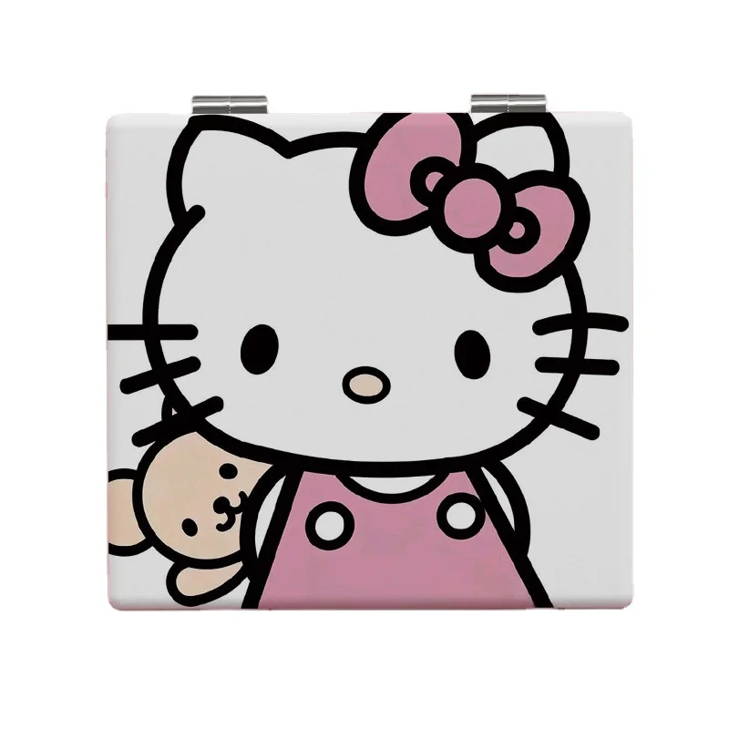 Hello KT cute cartoon mirror folding makeup mirror small cosmetic mirror