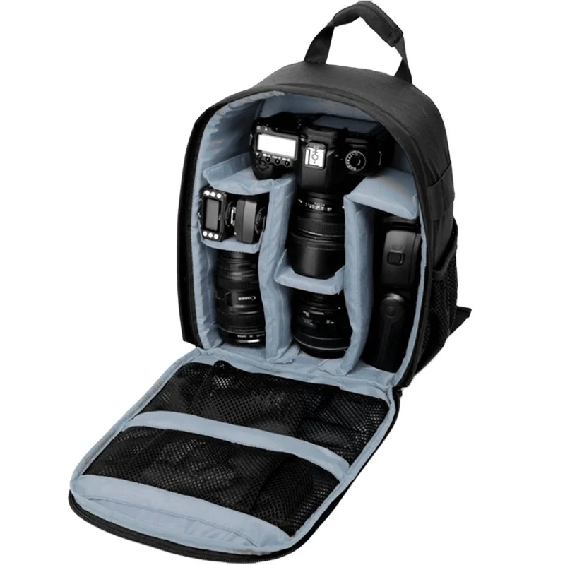 Wholesale Custom Bag Camera Backpack Large Capacity Waterproof Dual Shoulder Leather Bag Outdoor Professional Camera Bag