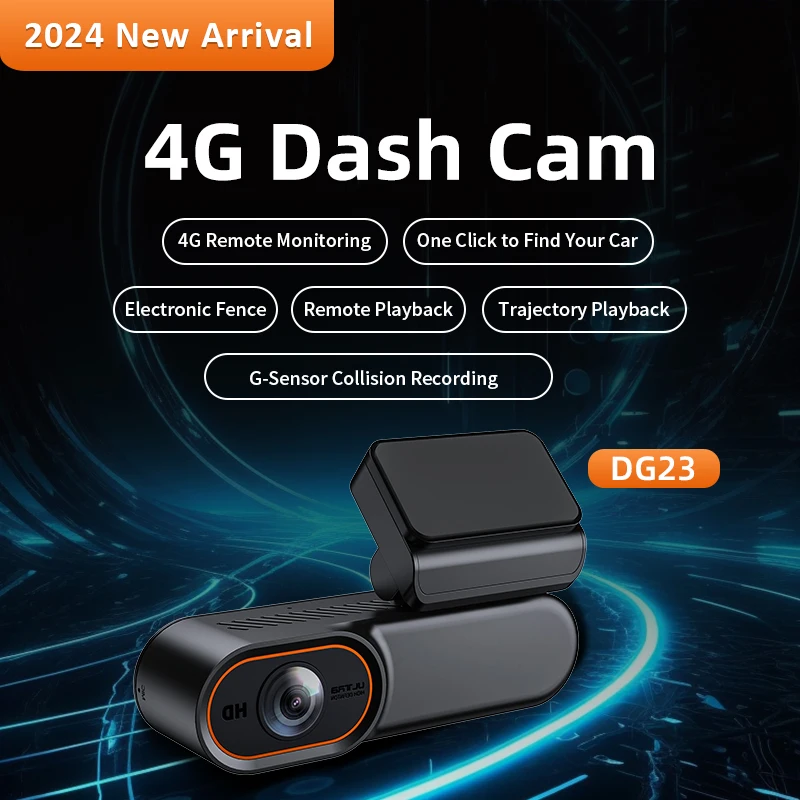 New 4G LTE SIM Card Connected Vehicle DVR GPS-enabled Mini Car Security Camera Mobile App Control Live Streaming Dash Cam