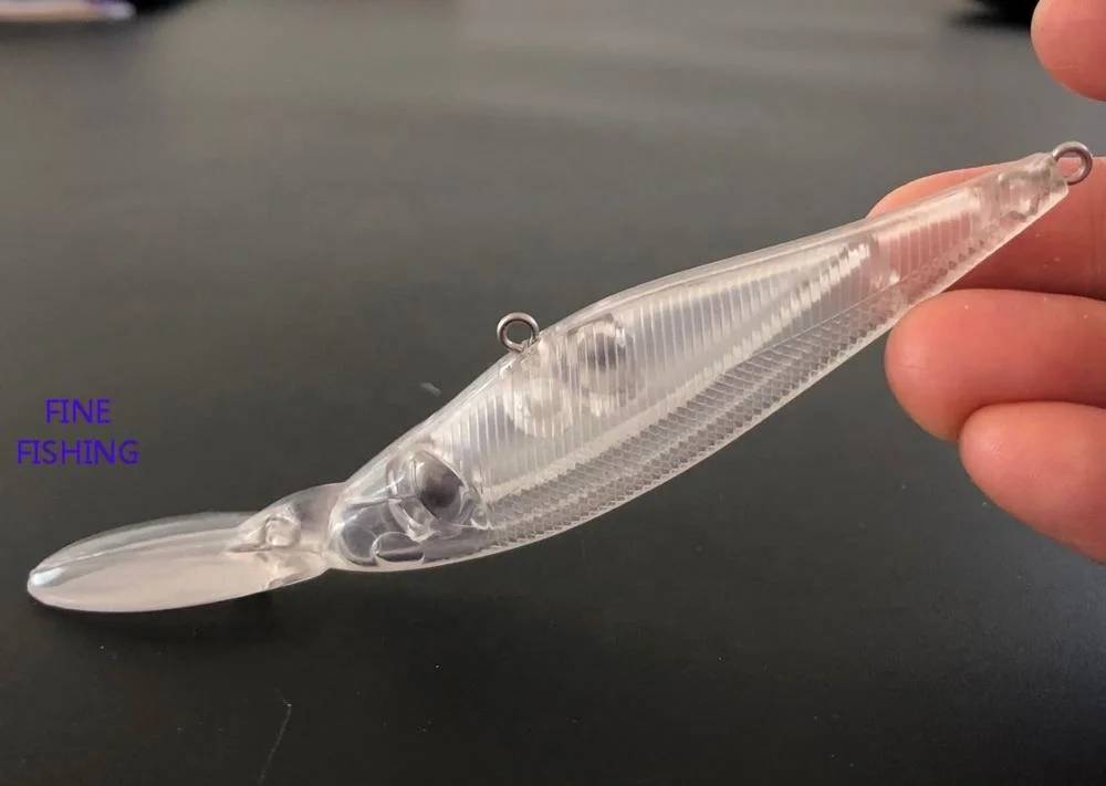 Unpainted fishing lure blank 8.6g 111mm Minnow bait lure body 204#