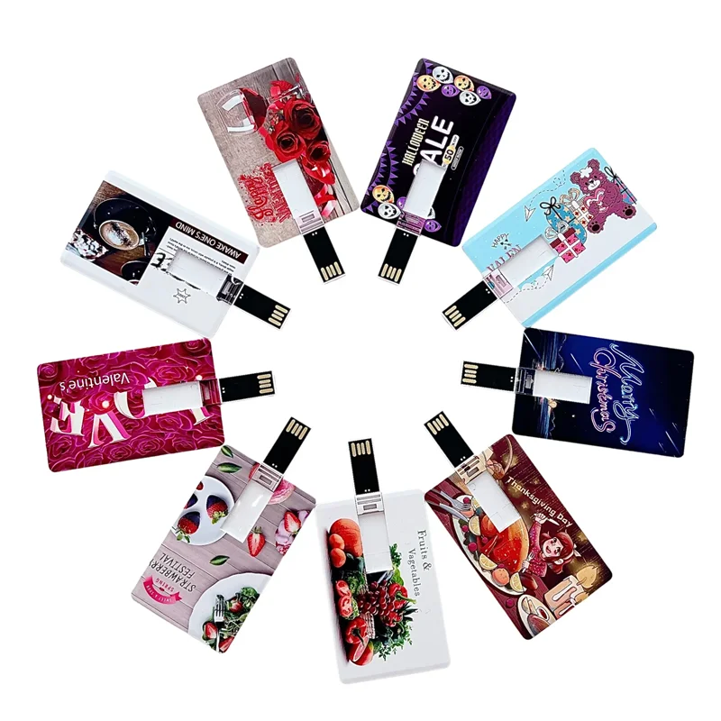 High Quality Customized Business USB Flash memory 64GB/32GB Stick Logo Printing Plastic Key/ Credit Card Holder Attractive Price