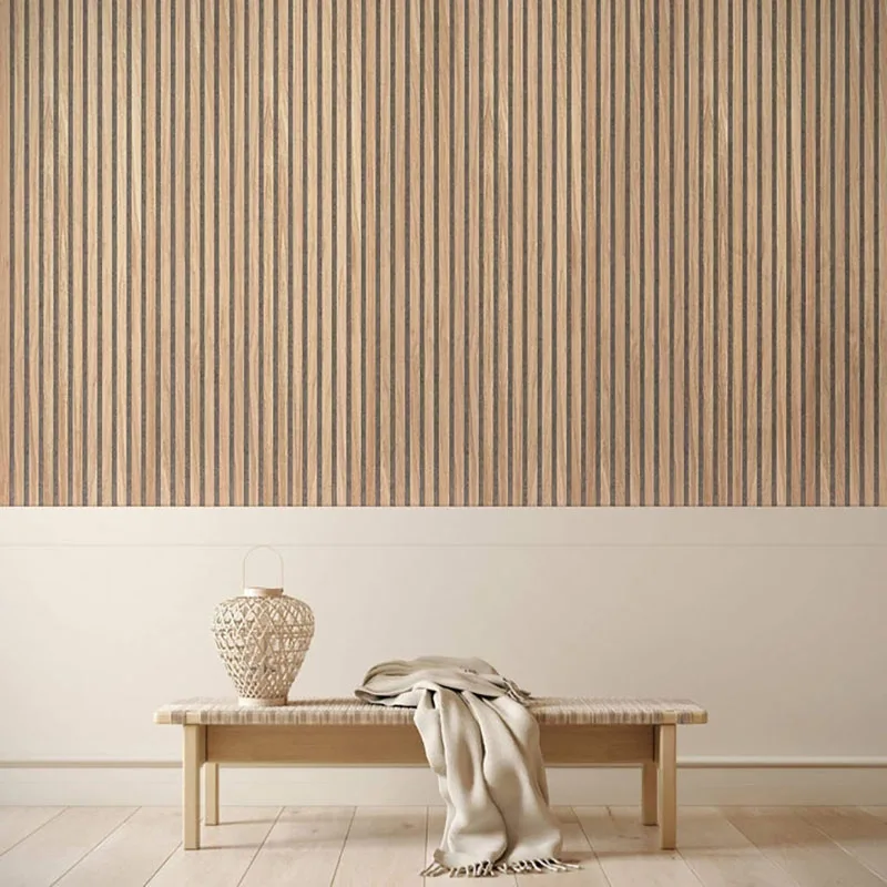 Wholesale Ceiling  Sound Proof Pet Wood Slatted Acoustic Panels Akupanel Polyester Wall Panels
