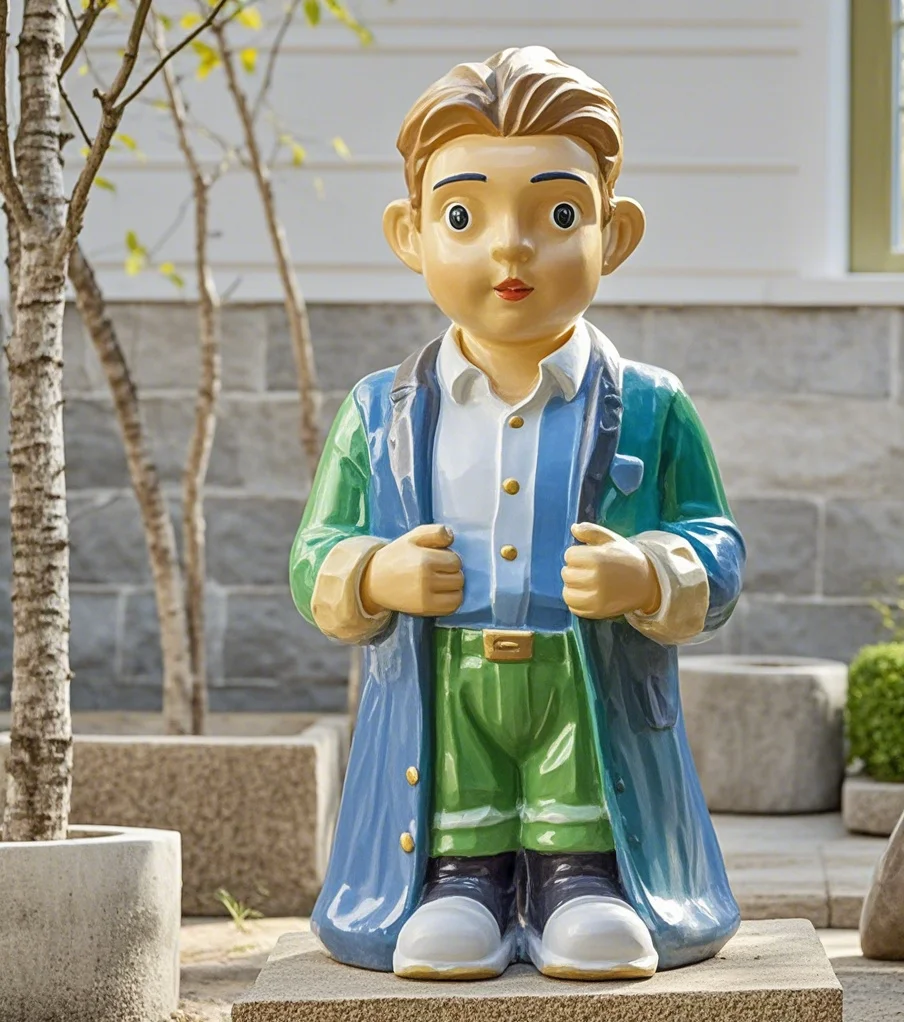 Wholesale Fiberglass Customized Life Size Multi Coloured Cartoon Figure Statue For Sale